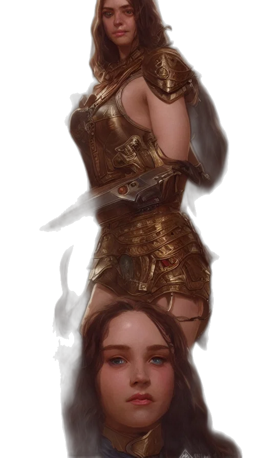 dress, weapon, face, sword transparent PNG cut-out