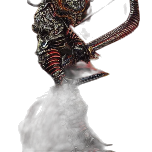 dragon, creature, staff, sword transparent PNG cut-out