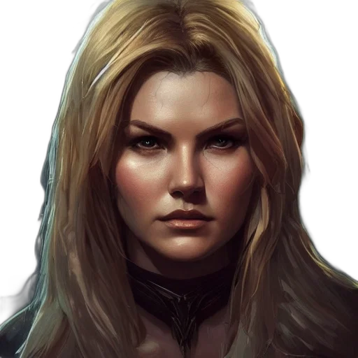 face, fantasy art, concept art, comic book art transparent PNG cut-out