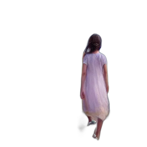 dress, creature, hair, robot transparent PNG cut-out