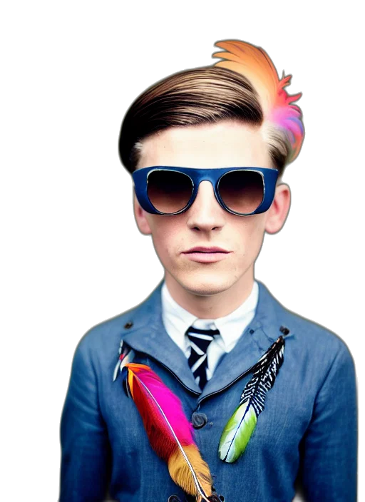 staff, hair, jacket, cartoon transparent PNG cut-out
