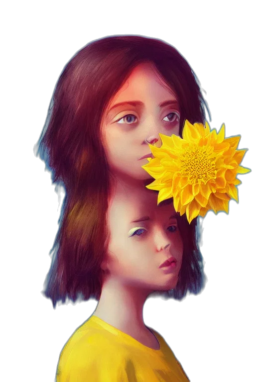 flower, face, mask, crown transparent PNG cut-out