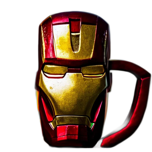 mask, robot, comic book art, 3d render transparent PNG cut-out