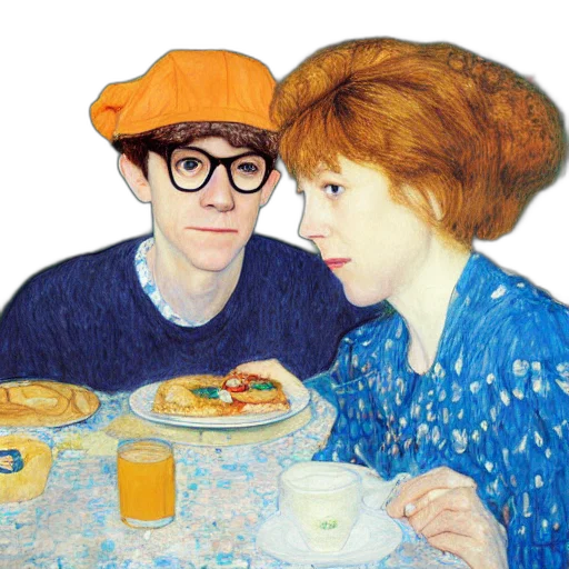 hat, food, photorealistic, oil painting transparent PNG cut-out