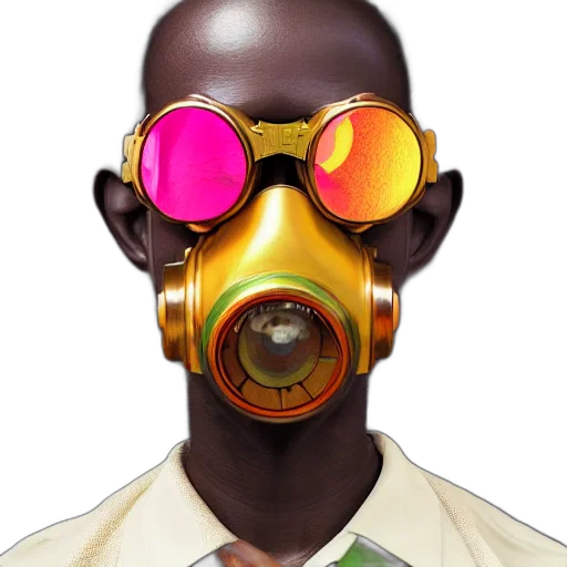 mask, face, concept art, photorealistic transparent PNG cut-out