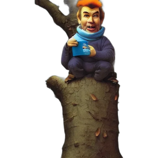 tree, staff, creature, face transparent PNG cut-out