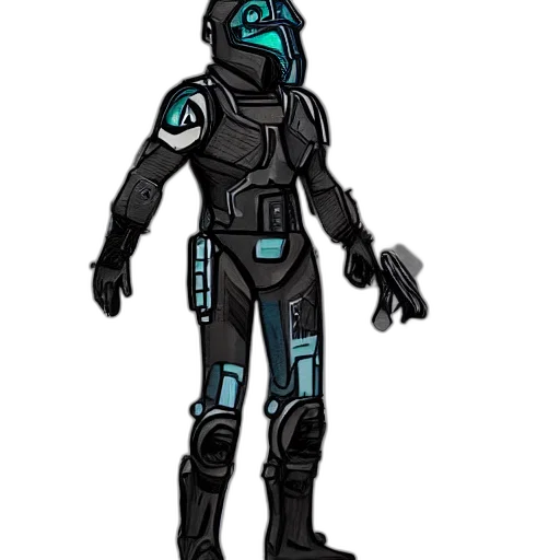 robot, concept art, cyberpunk, cartoon transparent PNG cut-out