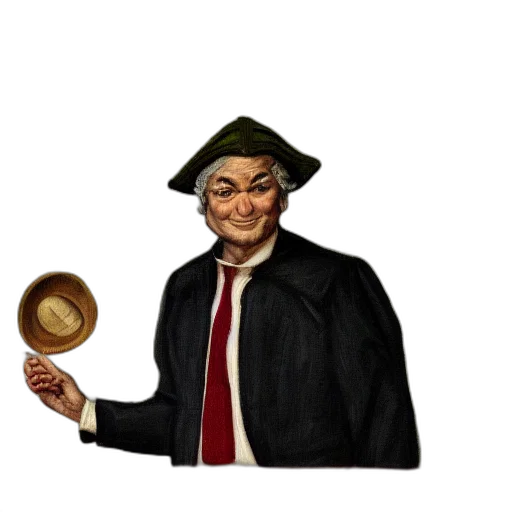 staff, hat, food, face transparent PNG cut-out