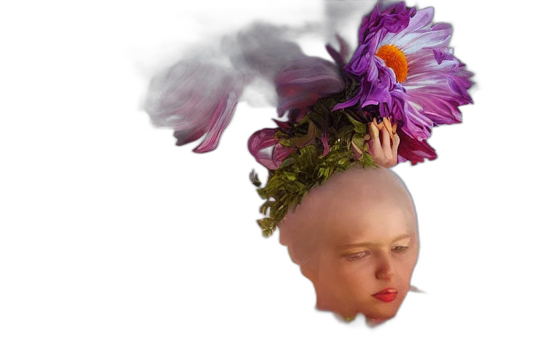 crown, hat, mask, flower transparent PNG cut-out