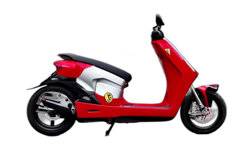 3d render, photorealistic, scooter, designed transparent PNG cut-out