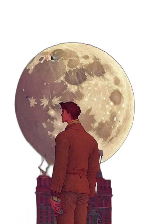 jacket, staff, concept art, comic book art transparent PNG cut-out