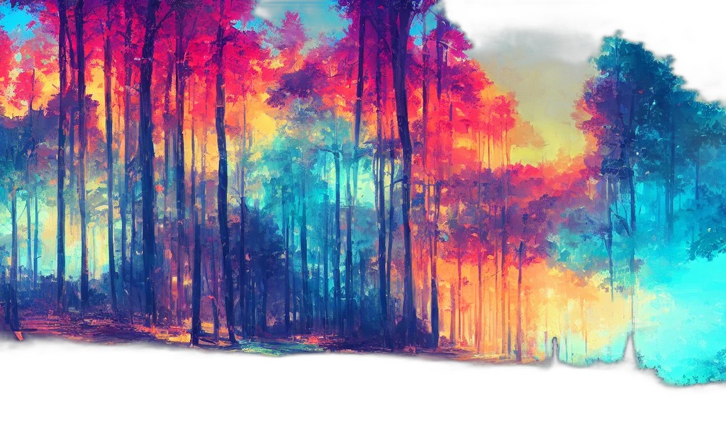 tree, concept art, fantasy art, watercolor transparent PNG cut-out