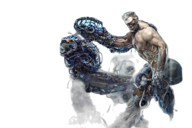 robot, weapon, concept art, fantasy art transparent PNG cut-out