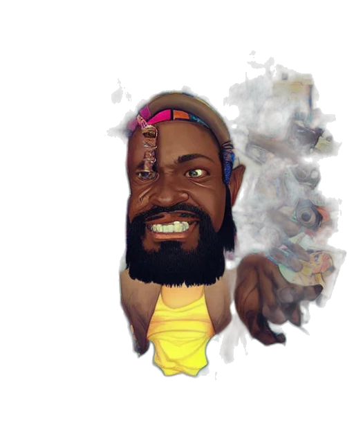 face, concept art, pixel art, cartoon transparent PNG cut-out