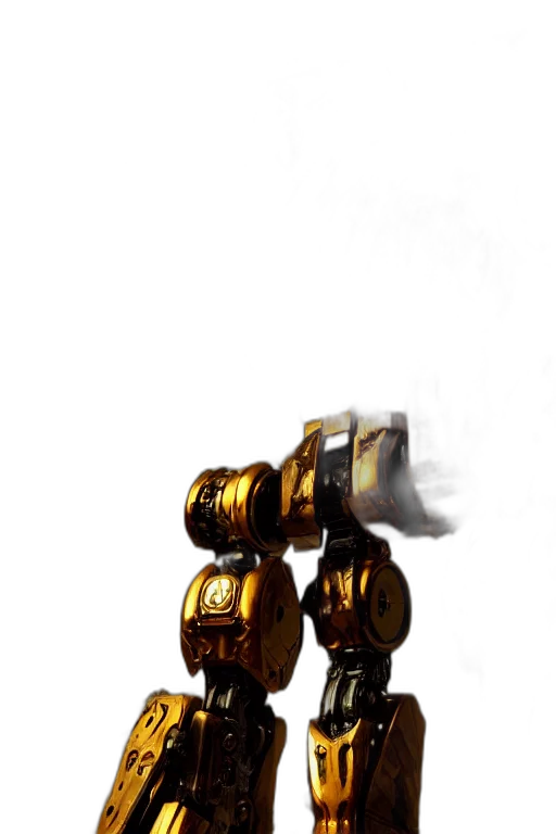 robot, weapon, staff, crown transparent PNG cut-out