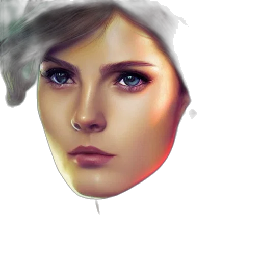 face, crown, photorealistic, fantasy art transparent PNG cut-out