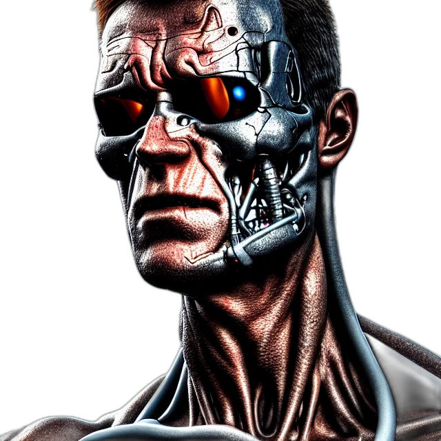 robot, face, mask, cyberpunk transparent PNG cut-out