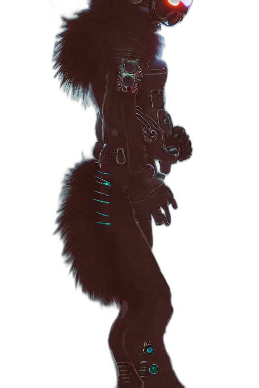 staff, creature, jacket, hair transparent PNG cut-out