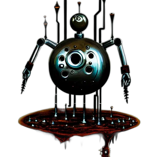 robot, creature, staff, animal transparent PNG cut-out