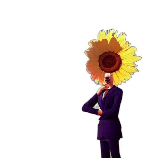 flower, staff, umbrella, hat transparent PNG cut-out