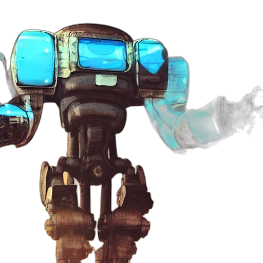 robot, weapon, staff, mask transparent PNG cut-out