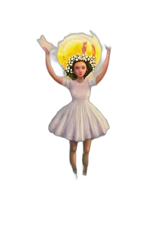 dress, crown, staff, giant transparent PNG cut-out