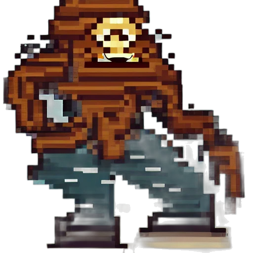 robot, staff, creature, jacket transparent PNG cut-out