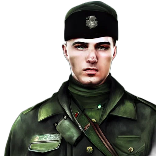 face, staff, weapon, jacket transparent PNG cut-out