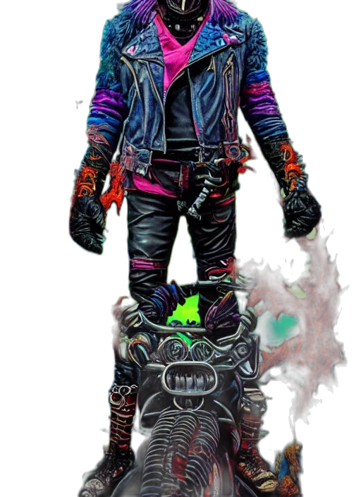 jacket, robot, mask, creature transparent PNG cut-out