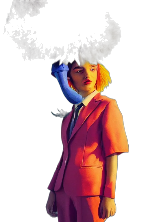 umbrella, jacket, dress, staff transparent PNG cut-out