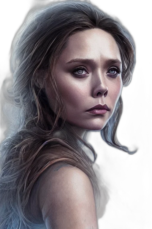 face, photorealistic, fantasy art, oil painting transparent PNG cut-out