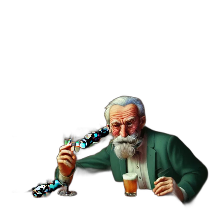 bottle, robot, staff, weapon transparent PNG cut-out