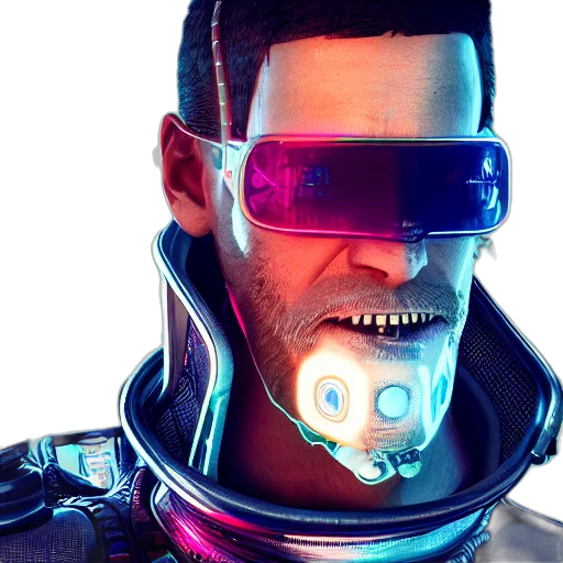 mask, robot, face, jacket transparent PNG cut-out