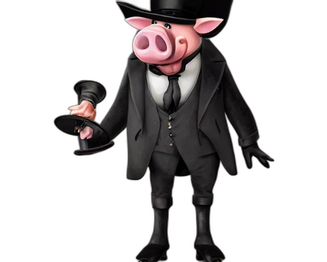 staff, concept art, cartoon, pig transparent PNG cut-out