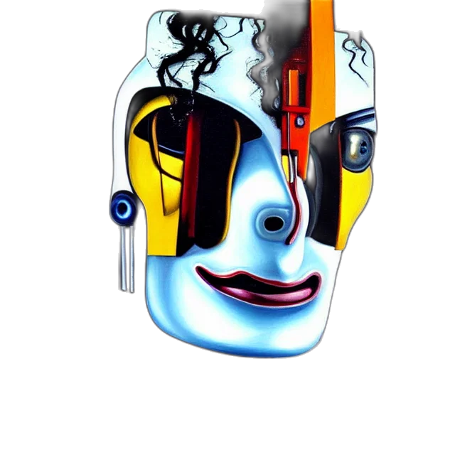 mask, face, robot, jacket transparent PNG cut-out