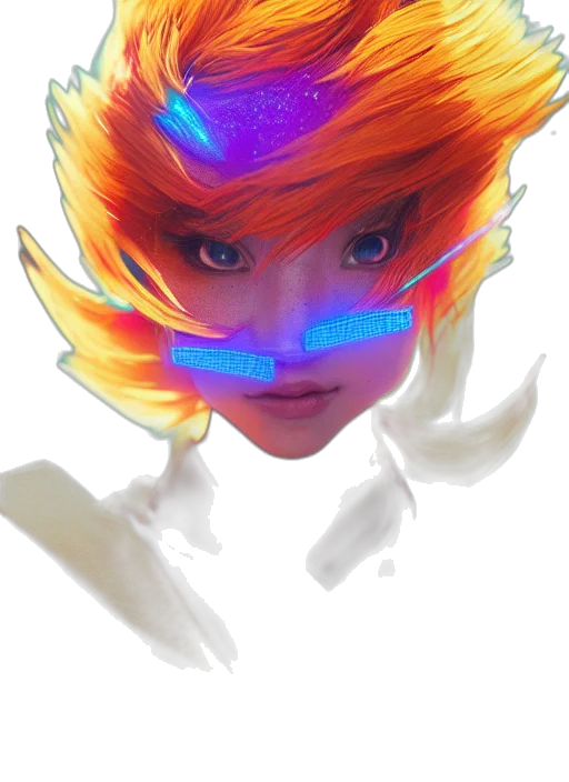 face, mask, hair, crown transparent PNG cut-out