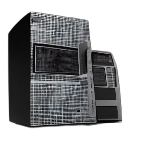 3d render, computer, pedestal, render transparent PNG cut-out
