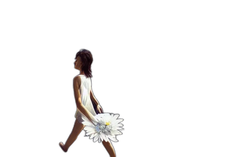 dress, flower, photorealistic, pixel art transparent PNG cut-out
