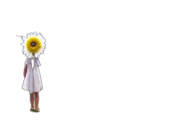 flower, dress, mask, creature transparent PNG cut-out