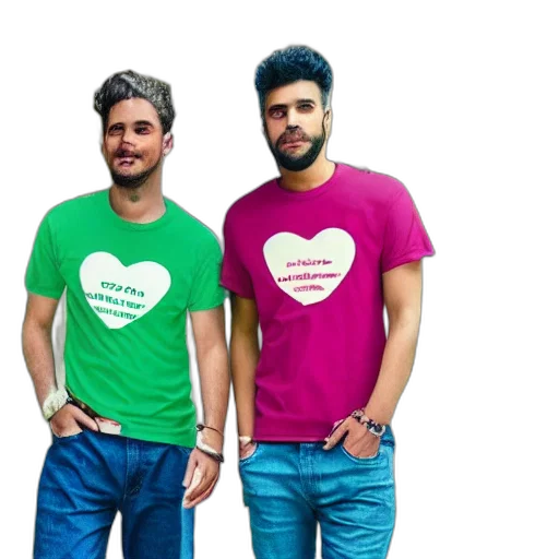 3d render, neon, guys, wearing transparent PNG cut-out