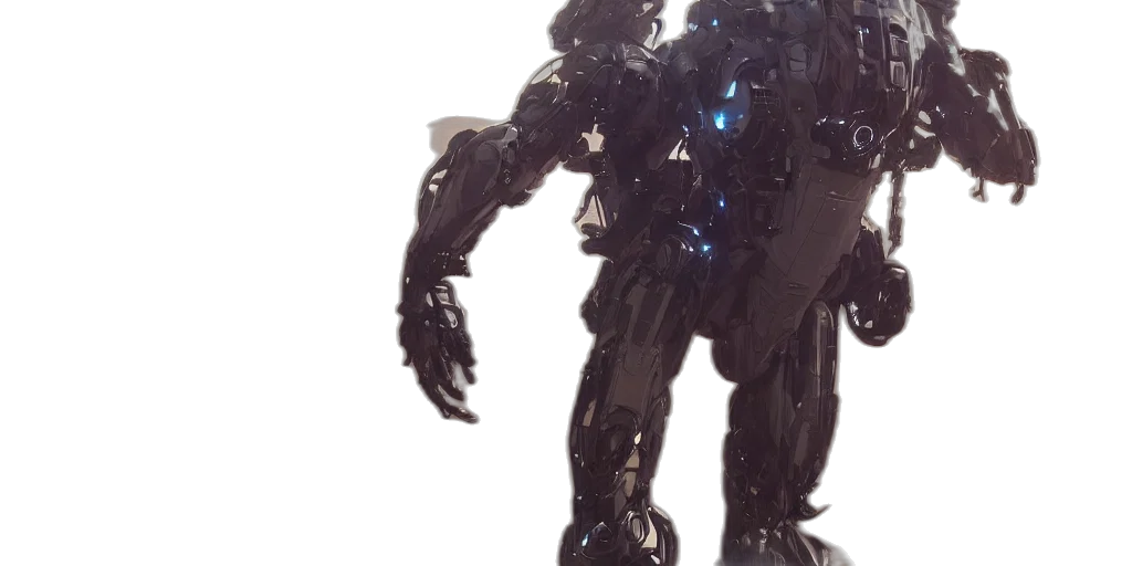 robot, creature, concept art, 3d render transparent PNG cut-out