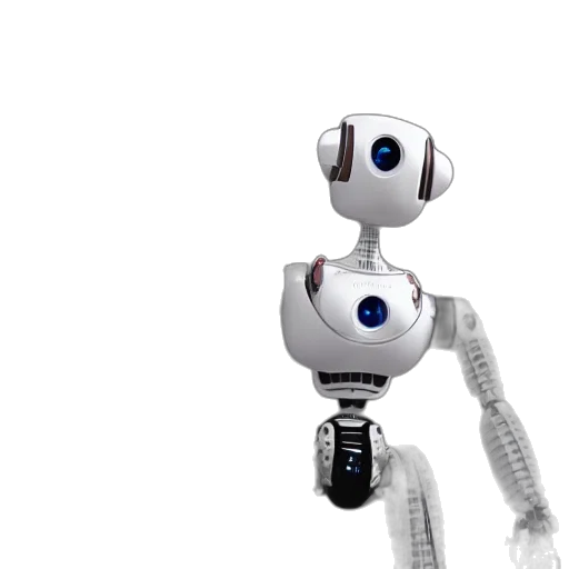 robot, staff, 3d render, concept art transparent PNG cut-out