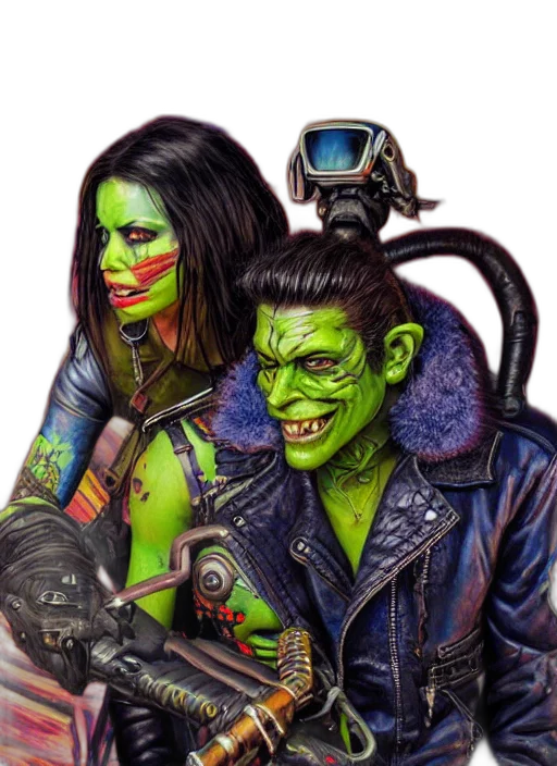 comic book art, concept art, cyberpunk, photorealistic transparent PNG cut-out