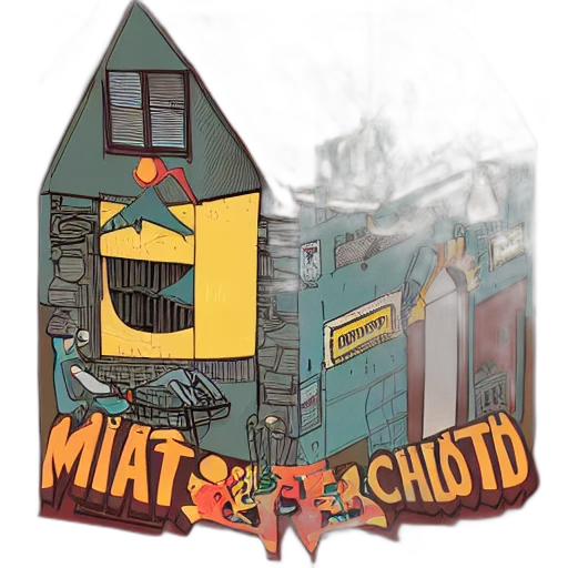 building, concept art, 3d render, comic book art transparent PNG cut-out