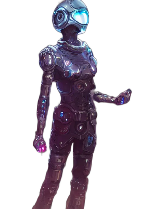 robot, staff, jewelry, dress transparent PNG cut-out