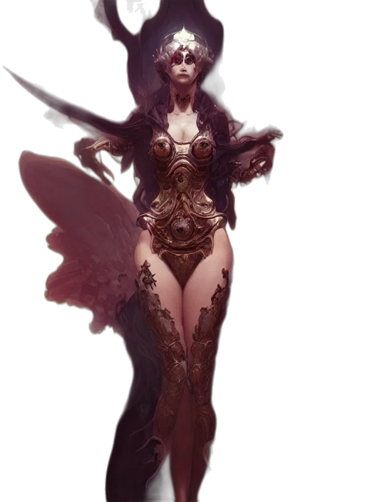 dress, staff, fantasy art, concept art transparent PNG cut-out