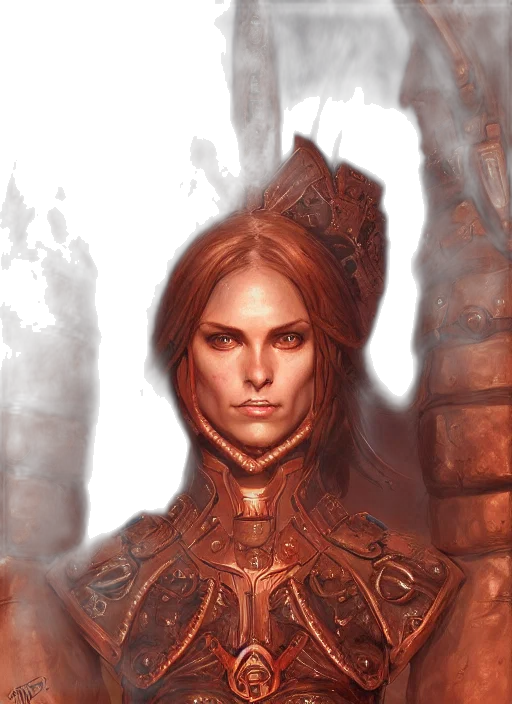 face, crown, staff, fantasy art transparent PNG cut-out