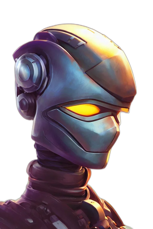 robot, mask, face, concept art transparent PNG cut-out