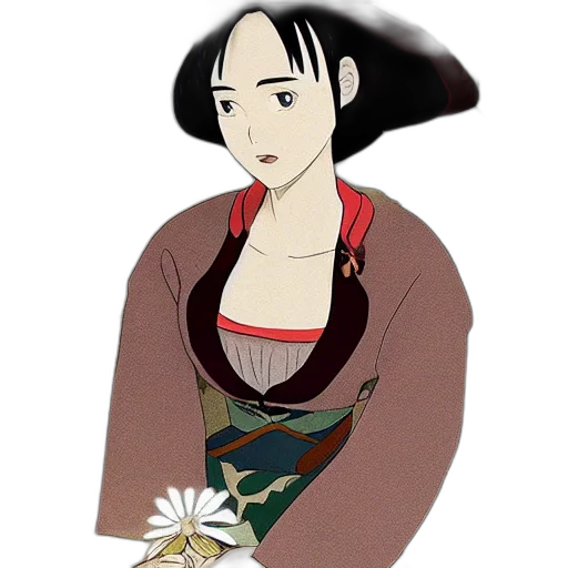 dress, staff, flower, jewelry transparent PNG cut-out