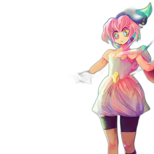 dress, staff, creature, weapon transparent PNG cut-out